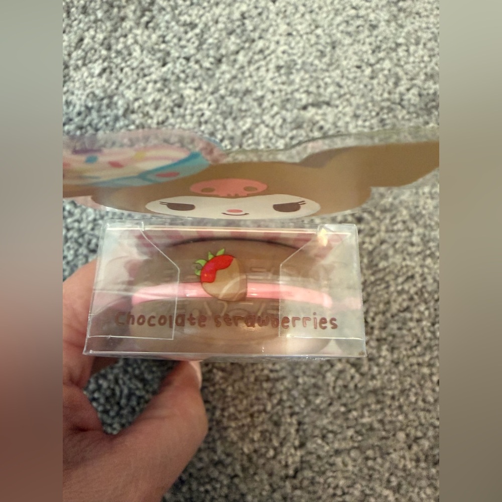 HELLO KITTY & FRIENDS - Chocolate Strawberries Lip Balm & Anniversary Plush NWT - Picture 6 of 6